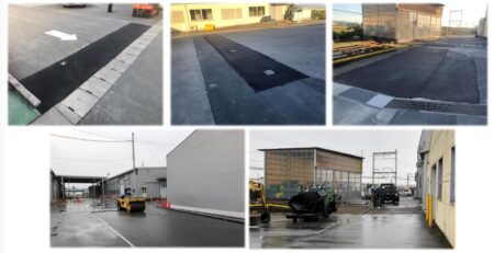 上川工場構内路面補修