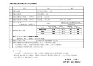 派遣事業情報公開